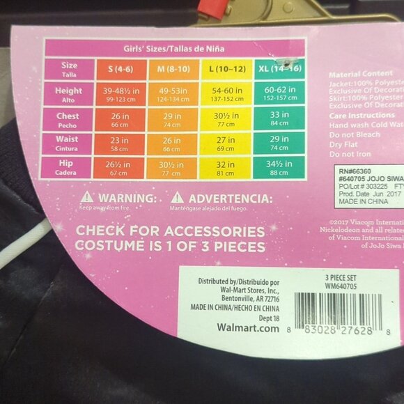 JoJo Siwa Rainbow Bomber Jacket Skirt Costume for Kids - NWT S 4-6 - Picture 5 of 7